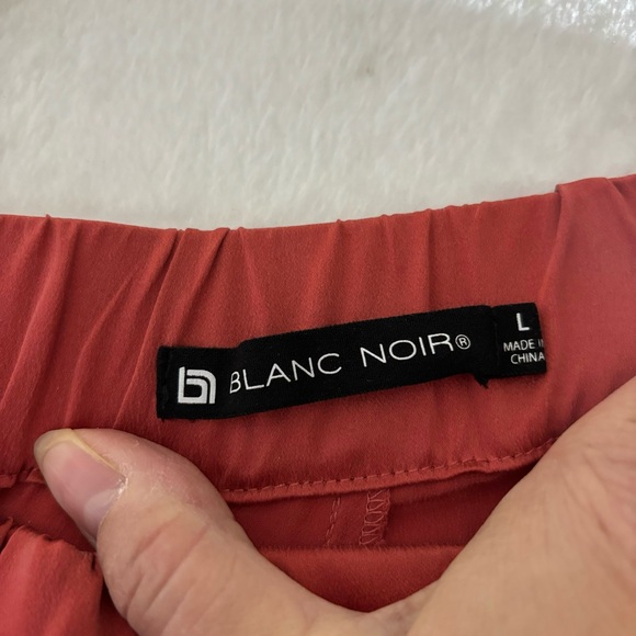 Blanc Noir Chelsea Silk Wide Leg Cargo Pant, Cranberry size Large - Picture 6 of 16